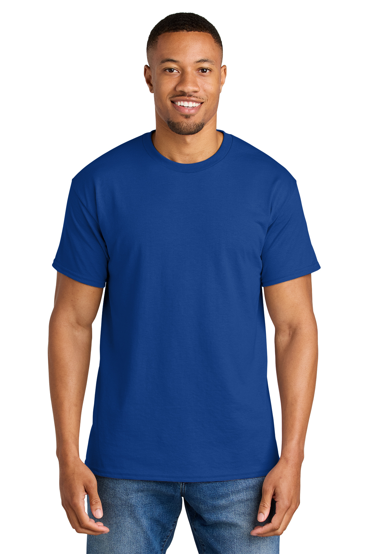 Gildan 8000 DryBlend 50 Cotton 50 Poly T-Shirt in blue